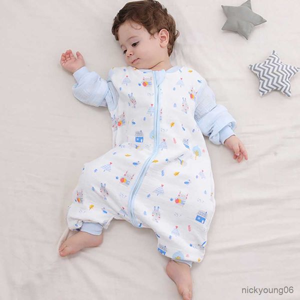 sleeping bags baby bag gauze split leg kid playsuit removable sleeves toddler onesie print soft diaper changing cloth r230614
sleeping bags baby bag gauze split leg kid playsuit removable sleeves toddler onesie print soft diaper changing cloth r230614