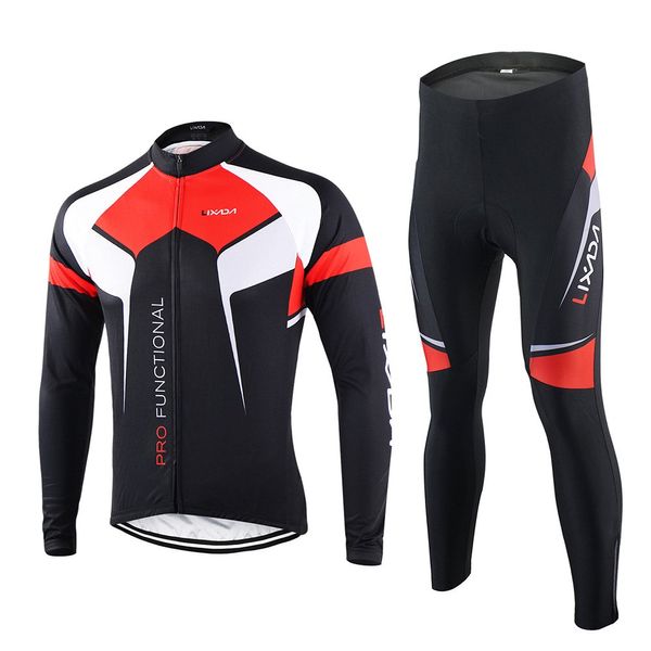 Image of cycling jersey Spring Autumn Cycling Clothing Set Sportswear Suit Bike Outdoor Long Sleeve Jersey Pants Breathable Quick-dry Men