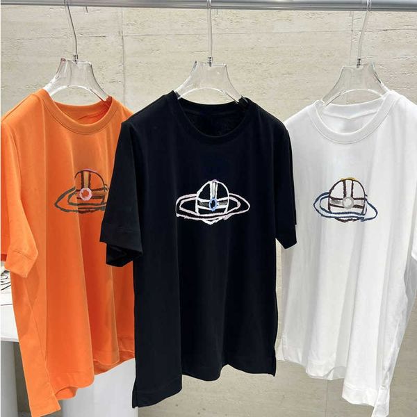 luxury brand women's t shirt vivi round neck tee designer women clothing saturn printed tshirt cotton sweatshirt summer short sleeved t, White
luxury brand women's t shirt vivi round neck tee designer women clothing saturn printed tshirt cotton sweatshirt summer short sleeved t, White
