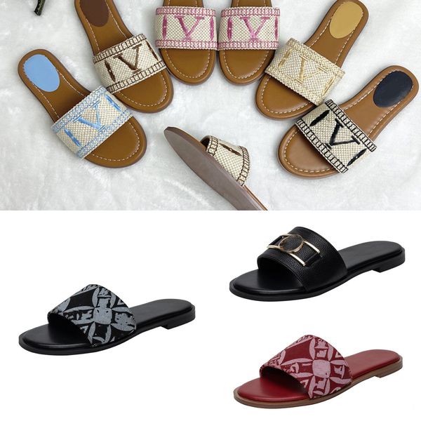 pp straw slippers designer sandal monograms lu embroidery mules since 1854 slides beach pool shoes flat sliders flip flops luxury summer sho, Black
pp straw slippers designer sandal monograms lu embroidery mules since 1854 slides beach pool shoes flat sliders flip flops luxury summer sho, Black