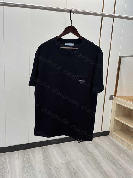 23ss designer t shirt summer men clothes casual tshirt round neck pure cotton metal triangle on the front hem drawstring patchwork short sle, White;black
23ss designer t shirt summer men clothes casual tshirt round neck pure cotton metal triangle on the front hem drawstring patchwork short sle, White;black