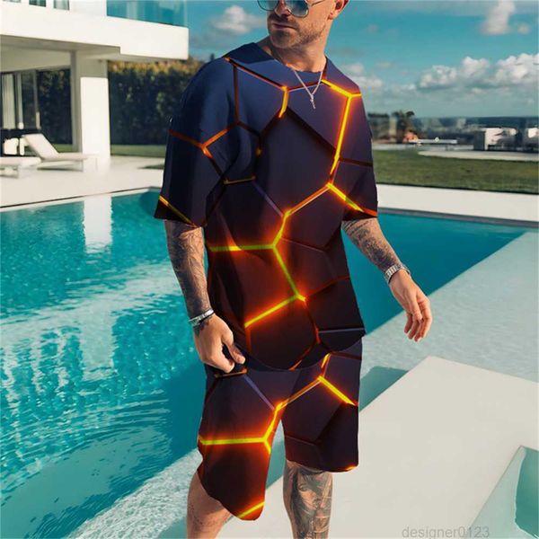 summer new men's d technology pattern printed oversized loose oneck tshirt short sleeve beach shorts sportswear piece set, Gray
summer new men's d technology pattern printed oversized loose oneck tshirt short sleeve beach shorts sportswear piece set, Gray
