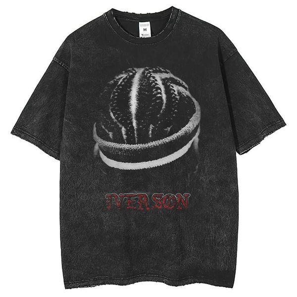 short sleeves trendy high hip wash worn out dark wind men's women's t-shirts, White;black
short sleeves trendy high hip wash worn out dark wind men's women's t-shirts, White;black