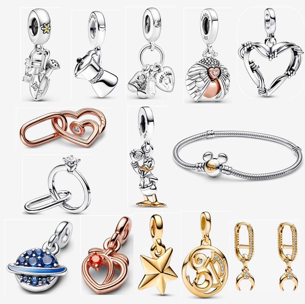 2023 new silver charm bracelets 100th anniversary duck pendant diy fit pandora bracelet earrings for women wedding engagement designer jewel, Golden;silver
2023 new silver charm bracelets 100th anniversary duck pendant diy fit pandora bracelet earrings for women wedding engagement designer jewel, Golden;silver