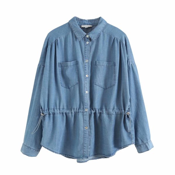 slim waist denim shirt women long sleeve turn down collar spring loose jeans shirt streetwear casual shirt, White
slim waist denim shirt women long sleeve turn down collar spring loose jeans shirt streetwear casual shirt, White