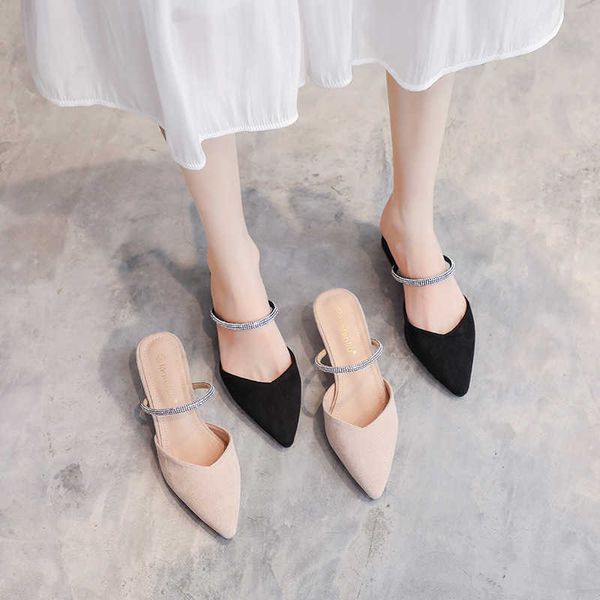 sandals 2023 new summer women's middle heel thick fairy fashion low two wearing women, Black
sandals 2023 new summer women's middle heel thick fairy fashion low two wearing women, Black