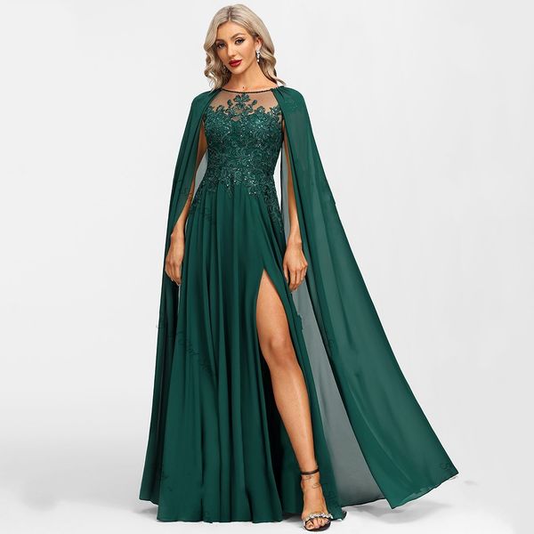 o-neck a-line emerald mother of the bride dress 2023 side slit lace appliques sequined chiffon wedding guest prom gowns for mom elegant, Black;red
o-neck a-line emerald mother of the bride dress 2023 side slit lace appliques sequined chiffon wedding guest prom gowns for mom elegant, Black;red