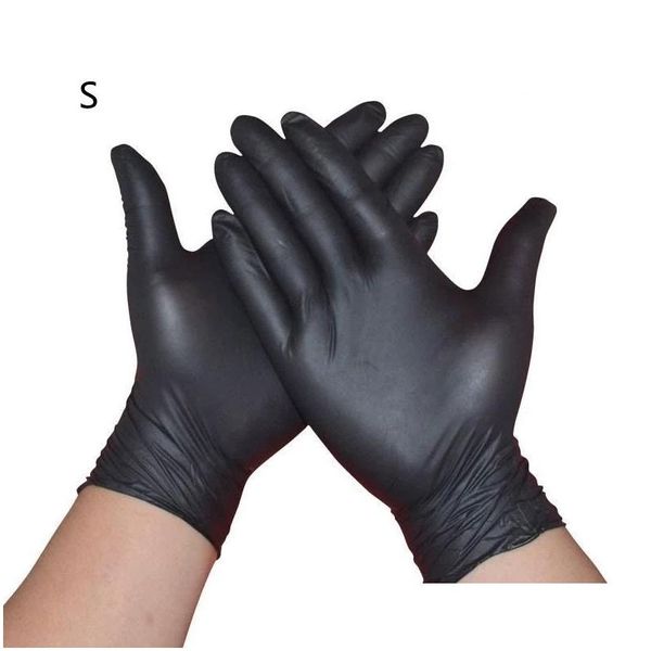 Image of Nitrile Gloves Xingyu Disposable Black Glove Industrial Ppe Powder Latex Garden Household Kitchen Drop Delivery Office School Busine Dhcvi