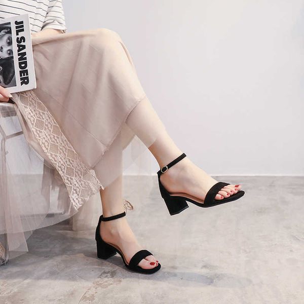 sandals one line buckle sandals for female xia wanghong 2023 new fashion versatile thick heel open toe fairy style high heels, Black
sandals one line buckle sandals for female xia wanghong 2023 new fashion versatile thick heel open toe fairy style high heels, Black