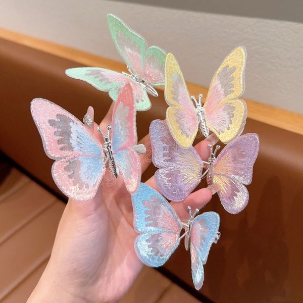 spring summer colorful cloth hanfu butterfly hair clips for girl kids cute kawaii wings movable lace hairpin fashion accessories, Slivery;white
spring summer colorful cloth hanfu butterfly hair clips for girl kids cute kawaii wings movable lace hairpin fashion accessories, Slivery;white