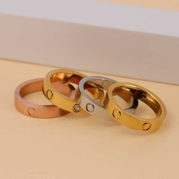 original boutique 2023 net red slotted nail plain ring family female titanium steel colorless couple 18k gold stainless, Silver
original boutique 2023 net red slotted nail plain ring family female titanium steel colorless couple 18k gold stainless, Silver