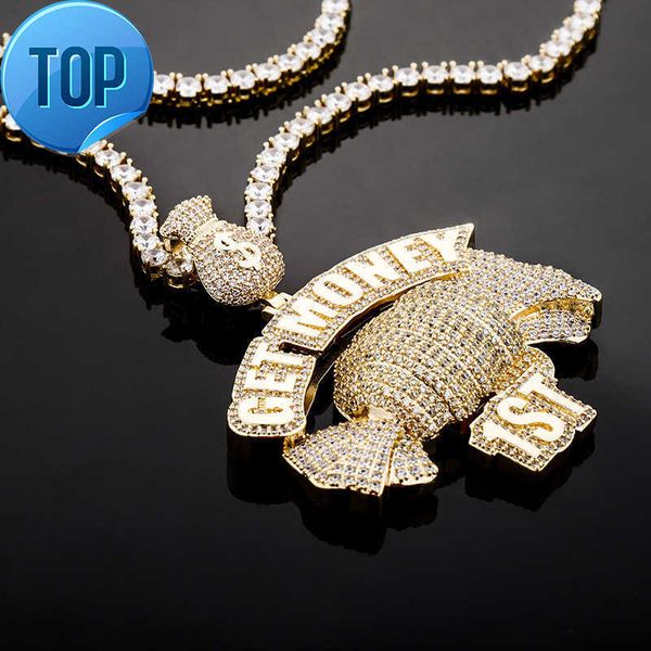 jin'ao jewelry hip hop candy get money personalized pendant full of zircon punk necklace, Silver
jin'ao jewelry hip hop candy get money personalized pendant full of zircon punk necklace, Silver