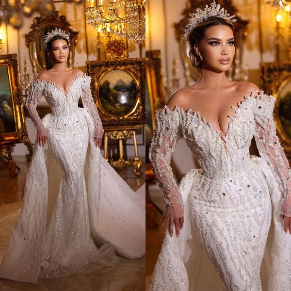 glamorous mermaid wedding dresses v-neck off the shoulder shining stripe sequins beads backless court gown custom custom made plus size brid, White
glamorous mermaid wedding dresses v-neck off the shoulder shining stripe sequins beads backless court gown custom custom made plus size brid, White