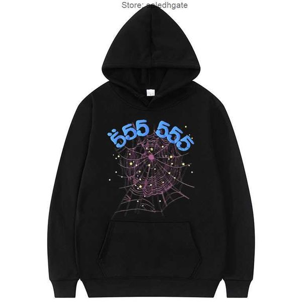 fashion creativity sp5der hooidie 555555 angel number hoodie men women spider web pattern sweatshirt loose clothing, Black
fashion creativity sp5der hooidie 555555 angel number hoodie men women spider web pattern sweatshirt loose clothing, Black