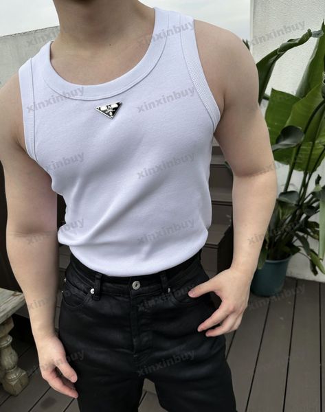 xinxinbuy men designer tee t shirt 23ss metal triangle label vest short sleeve cotton women black apricot m-2xl, Black;brown
xinxinbuy men designer tee t shirt 23ss metal triangle label vest short sleeve cotton women black apricot m-2xl, Black;brown