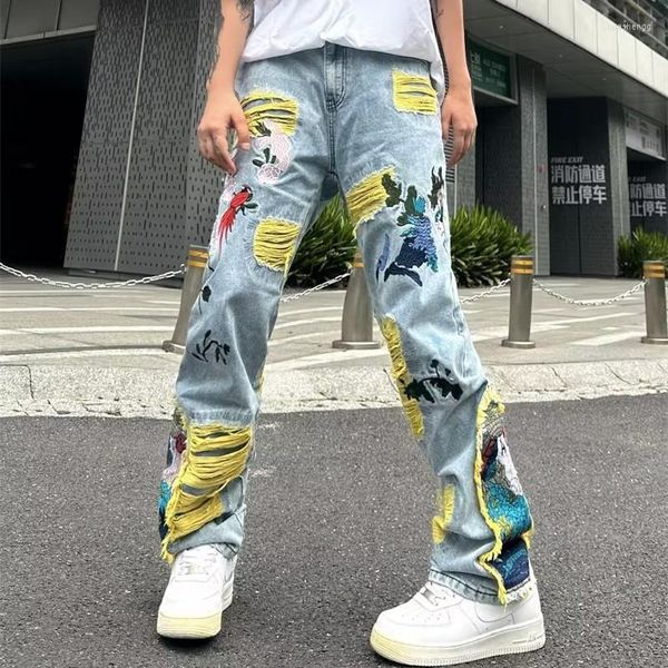 men's jeans 2023 ropa grunge y2k streetwear baggy stacked ripped pants men clothing graphic embroidery hip hop denim trousers pantalon, Blue
men's jeans 2023 ropa grunge y2k streetwear baggy stacked ripped pants men clothing graphic embroidery hip hop denim trousers pantalon, Blue