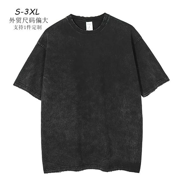 250 grams washed water worn polished short sleeved t-shirt men women oversize basic wash water, White;black
250 grams washed water worn polished short sleeved t-shirt men women oversize basic wash water, White;black
