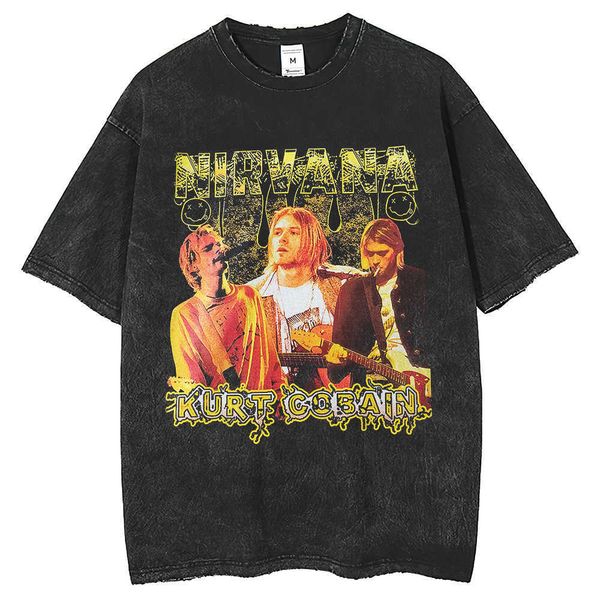 new t-shirts rock band portrait print tide 250g round neck rubbed short sleeve t-shirt, White;black
new t-shirts rock band portrait print tide 250g round neck rubbed short sleeve t-shirt, White;black