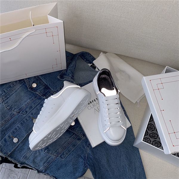luxury genuine leather mcque white leather lace up oversized sneaker casual trainers sneakers, Black
luxury genuine leather mcque white leather lace up oversized sneaker casual trainers sneakers, Black