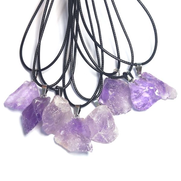 irregular natural raw stone pendant bright amethyst mineral crystal necklace fluorite quartz healing charms meditation yoga party gift whole, Silver
irregular natural raw stone pendant bright amethyst mineral crystal necklace fluorite quartz healing charms meditation yoga party gift whole, Silver