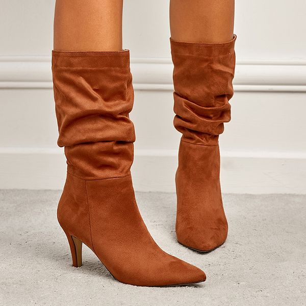 xibeilove pleated point-toe ankle boots womens fashion stiletto heels autumn vintage western style mid-calf boots zapatos mujer, Black
xibeilove pleated point-toe ankle boots womens fashion stiletto heels autumn vintage western style mid-calf boots zapatos mujer, Black