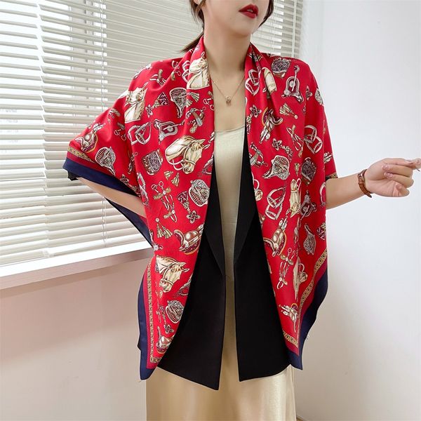 big square scarf twill silk scarf women ten war horses printing square scarves femme wrap bandana hijab 130x130cm, Blue;gray
big square scarf twill silk scarf women ten war horses printing square scarves femme wrap bandana hijab 130x130cm, Blue;gray