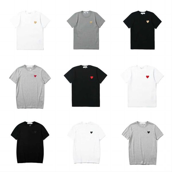 fashion mens play t shirt designer red heart shirt commes casual women shirts des badge garcons high quanlity tshirts cotton embroidery hk, White;black
fashion mens play t shirt designer red heart shirt commes casual women shirts des badge garcons high quanlity tshirts cotton embroidery hk, White;black