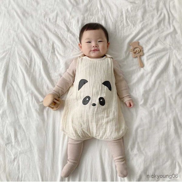 sleeping bags newborn bag gauze panda print brown cute split leg infant sleepwear summer anti kick sleeveless 0-24m baby playsuit r230614
sleeping bags newborn bag gauze panda print brown cute split leg infant sleepwear summer anti kick sleeveless 0-24m baby playsuit r230614