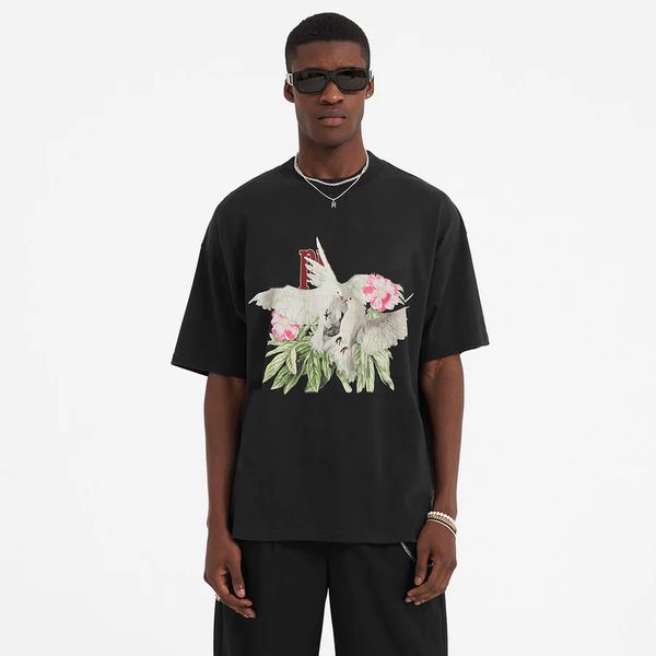 23ss new woman men's t-shirts flower peace pigeon letter printed double distilled t-shirt classic casual summer short sleeve fashion br, White;black
23ss new woman men's t-shirts flower peace pigeon letter printed double distilled t-shirt classic casual summer short sleeve fashion br, White;black