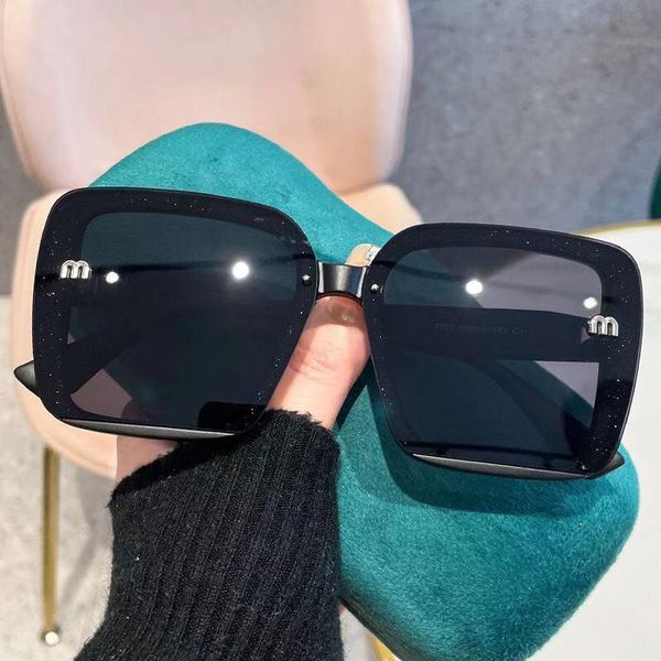 advanced miu large frame sunglasses for women's summer 2023 new glasses, uv protection and sun protection sunglasses, White;black
advanced miu large frame sunglasses for women's summer 2023 new glasses, uv protection and sun protection sunglasses, White;black
