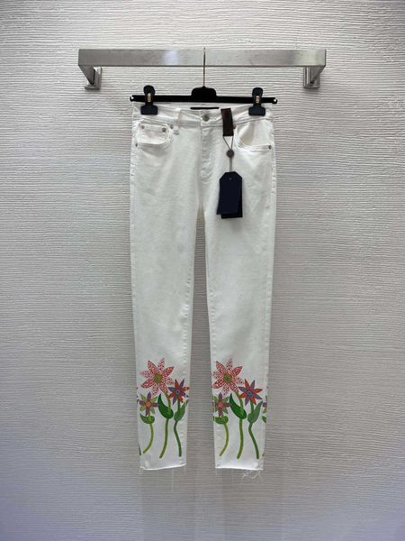 23ss womens pants denim jeans designer women jeans flower print ragged cut casual comfortable high elastic feet cropped jeans women clothes, Blue
23ss womens pants denim jeans designer women jeans flower print ragged cut casual comfortable high elastic feet cropped jeans women clothes, Blue