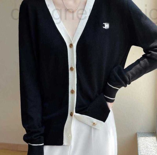 women's sweaters designer new for wool ladies luxury brand channel cardigan knitted sweater casual v-neck stitching cashmere h5ju, White;black
women's sweaters designer new for wool ladies luxury brand channel cardigan knitted sweater casual v-neck stitching cashmere h5ju, White;black
