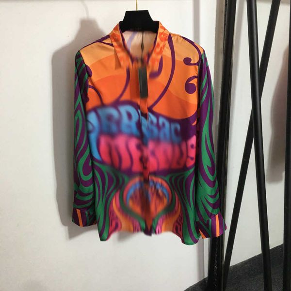 23ss high neck blouse women shirt women designer clothes new beauty portrait abstract letter printing long sleeve silk shirt fashion sunscre, White
23ss high neck blouse women shirt women designer clothes new beauty portrait abstract letter printing long sleeve silk shirt fashion sunscre, White