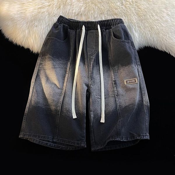 jeans fashion denim shorts high street sports ruffian handsome pants american retro loose five-point men clothes, Blue
jeans fashion denim shorts high street sports ruffian handsome pants american retro loose five-point men clothes, Blue