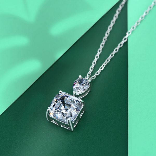 100% real 925 sterling silver pendant asscher cut 3ct diamond choker pendants necklaces for women bridal party wedding jewelry
100% real 925 sterling silver pendant asscher cut 3ct diamond choker pendants necklaces for women bridal party wedding jewelry