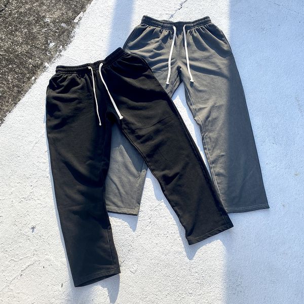 high street washed loose sweatpants men women 1 quality pants washed trouser, Black;brown
high street washed loose sweatpants men women 1 quality pants washed trouser, Black;brown
