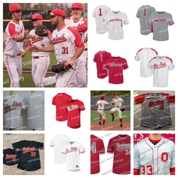 2023 ncaa mens custom ohio state buckeyes baseball jersey tyler pettorini will pfennig drew reckart blayne robinson hank thomas brent todys, Black
2023 ncaa mens custom ohio state buckeyes baseball jersey tyler pettorini will pfennig drew reckart blayne robinson hank thomas brent todys, Black