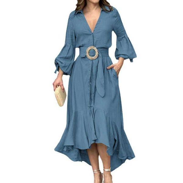 green dress western dress fashion casual full sleeve v-neck lapel solid and pocket long dress 20023, White;black
green dress western dress fashion casual full sleeve v-neck lapel solid and pocket long dress 20023, White;black
