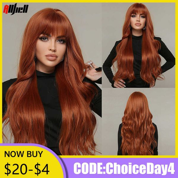 lace wigs long natural wave orange synthetic wigs with full bangs for black women daily halloween cosplay wigs hair heat resistant fiber z06, Black;brown
lace wigs long natural wave orange synthetic wigs with full bangs for black women daily halloween cosplay wigs hair heat resistant fiber z06, Black;brown