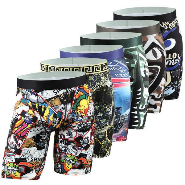 men's general standard underpants sports boxers lengthened printing running tight leg wear resistant shorts, Black;white
men's general standard underpants sports boxers lengthened printing running tight leg wear resistant shorts, Black;white