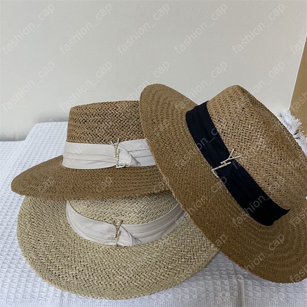 fashion straw hat designer y bucket hats womens men casual beach caps letter metal grass braid sun hat 3 colors, Blue;gray
fashion straw hat designer y bucket hats womens men casual beach caps letter metal grass braid sun hat 3 colors, Blue;gray