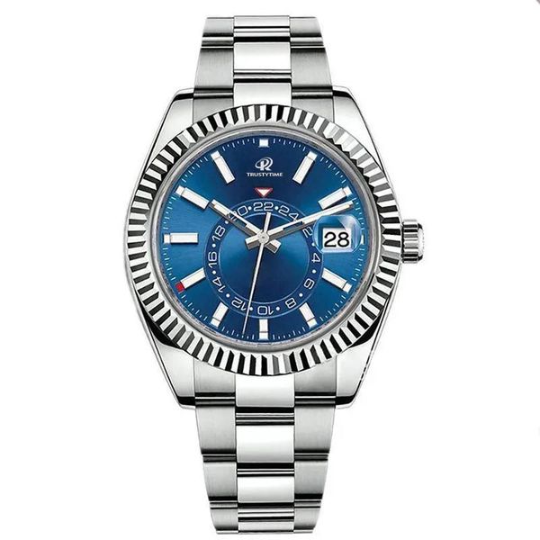 business men's watch men's watch dual time zone watch sapphire glass automatic movement stainless steel deep waterproof, Slivery;brown
business men's watch men's watch dual time zone watch sapphire glass automatic movement stainless steel deep waterproof, Slivery;brown