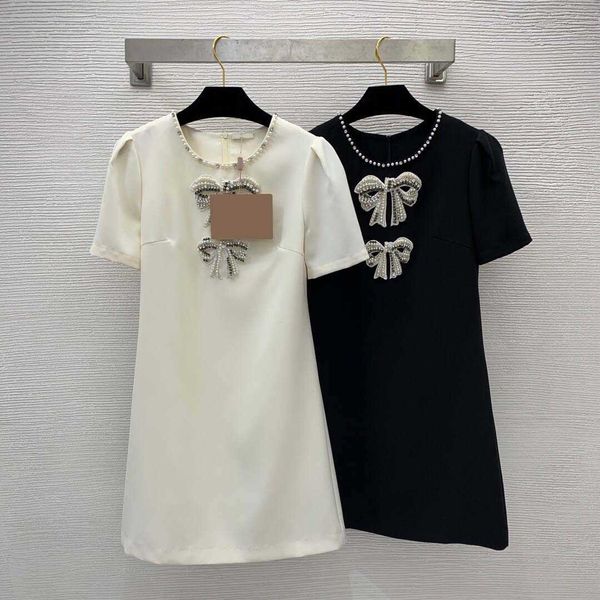 23ss summer dresses women dress women designer clothes heavy industry diamond studded bowknot a-line short sleeve celebrity style fashion dr, Black;gray
23ss summer dresses women dress women designer clothes heavy industry diamond studded bowknot a-line short sleeve celebrity style fashion dr, Black;gray