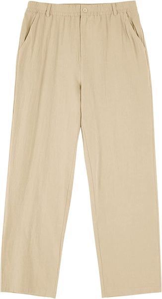 men's long linen trousers with elastic waistband, ultralight summer trousers, opaque beach trousers, Black
men's long linen trousers with elastic waistband, ultralight summer trousers, opaque beach trousers, Black