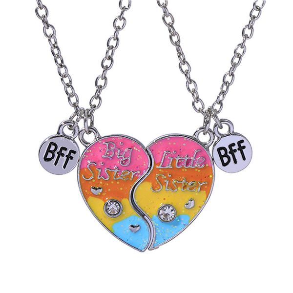 2pcs/set big little sister letters magnet heart necklace designer for childrens south american alloy pink pendant silver chain bff necklace
2pcs/set big little sister letters magnet heart necklace designer for childrens south american alloy pink pendant silver chain bff necklace