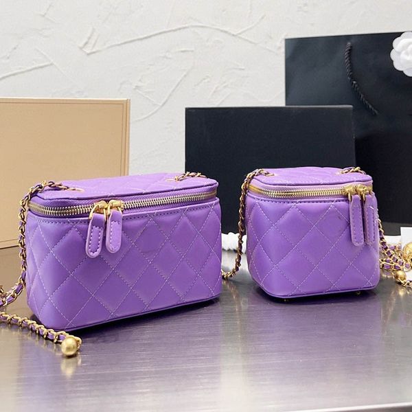 two size women all match crossbody cosmetic bag leather matelasse adjustable chain gold ball retro shoulder designer bag mini gold hardware
two size women all match crossbody cosmetic bag leather matelasse adjustable chain gold ball retro shoulder designer bag mini gold hardware