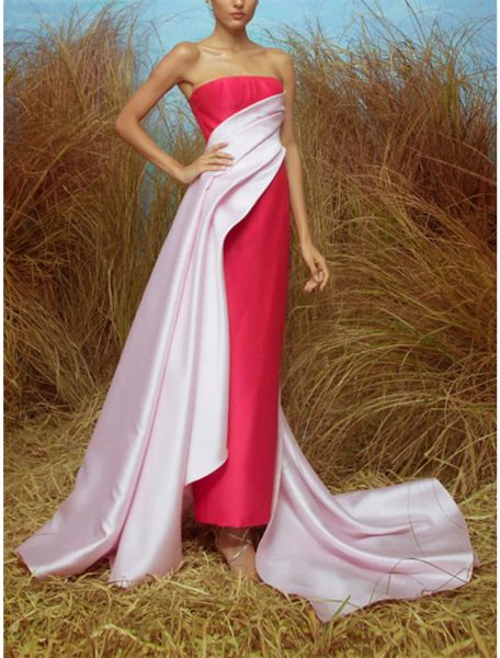 fashion sheath prom dresses 2023 with pleats overskirt strapless satin evening formal wear party gowns celebrity style robe de soiree, Black
fashion sheath prom dresses 2023 with pleats overskirt strapless satin evening formal wear party gowns celebrity style robe de soiree, Black