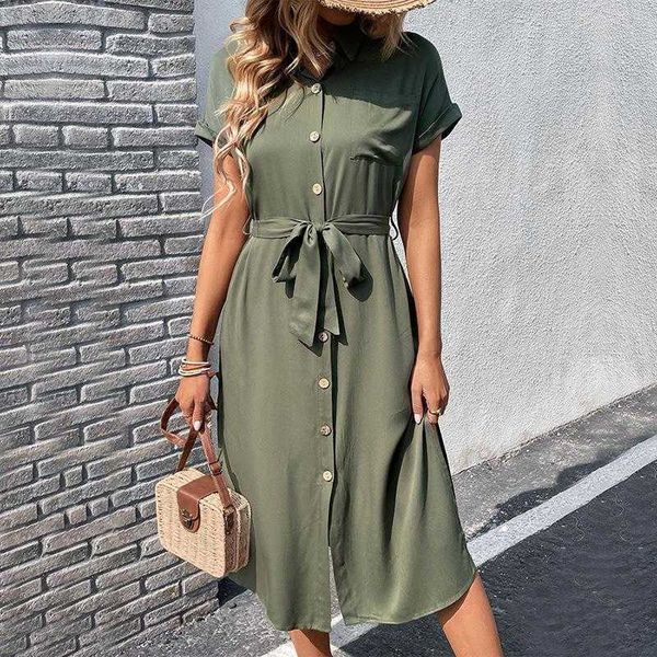 womens summer casual dresses shirt skirt lapel tied solid batwing dolman sleeve color dress, Black;gray
womens summer casual dresses shirt skirt lapel tied solid batwing dolman sleeve color dress, Black;gray