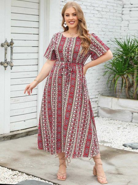 summer round neck short dresses sleeves printed sleeve plus size womens plump girls waist dress, Black;gray
summer round neck short dresses sleeves printed sleeve plus size womens plump girls waist dress, Black;gray
