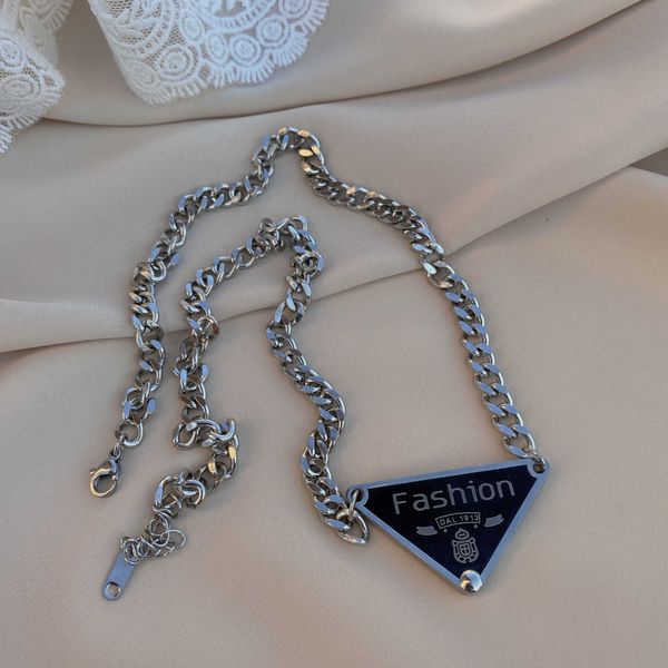 strands strings metal steel letter p home inverted triangle necklace female double sided laser carving heavy industry fashion versatile coll, Silver
strands strings metal steel letter p home inverted triangle necklace female double sided laser carving heavy industry fashion versatile coll, Silver